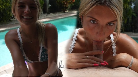 My Perverted Step Brother Came on me in the Pool.....